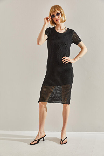 Bianco Lucci Γυναικείο πλεκτό φόρεμα με επένδυση - 20246122