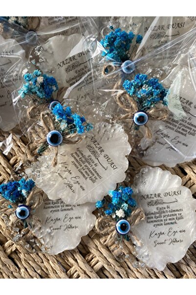 TURKAFONE Çiçekli Gümüş Epoksi Magnet (10 Adet) Düğün,söz,nişan,doğum Günü,me...