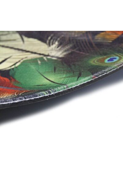 Stepmat Peacock Feather Printed Double Sided Rubber Door Mat