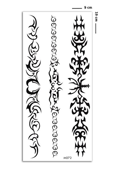 BP Tattoo Tribal Desenli Bel Ve Bileklik Dövmesi