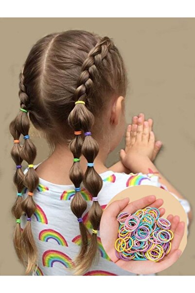 MutluBiDünya Lily Soft Renklerde 50 Adet Bebek Ve Çocuk Kumaş Lastik Tokası