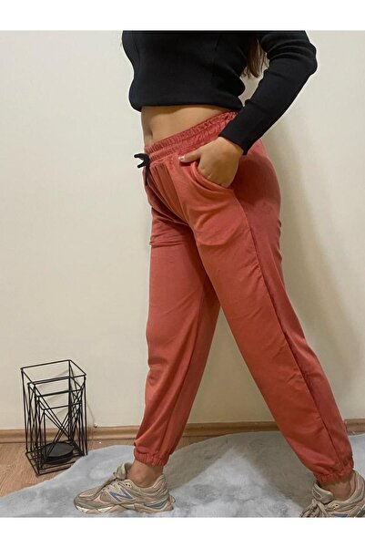 Lotus Boutique Fransız Kadife Eşofman Alt 2 Cepli Bel-Paça Lastikli