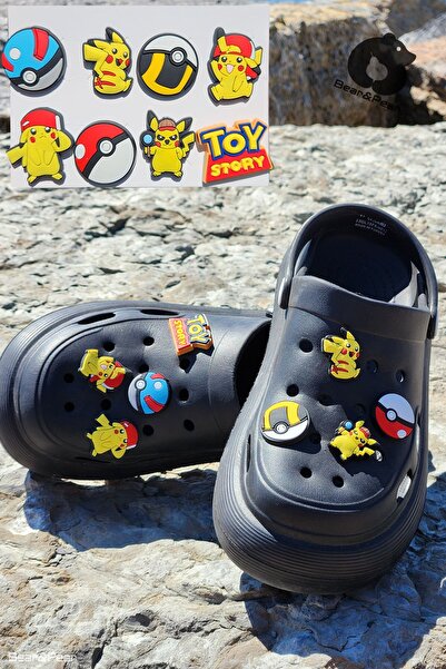 BearPear Pokemon Terlik Süsü 8 Adet Dahil Tüm Terliklerle Uyumlu Jibbitz