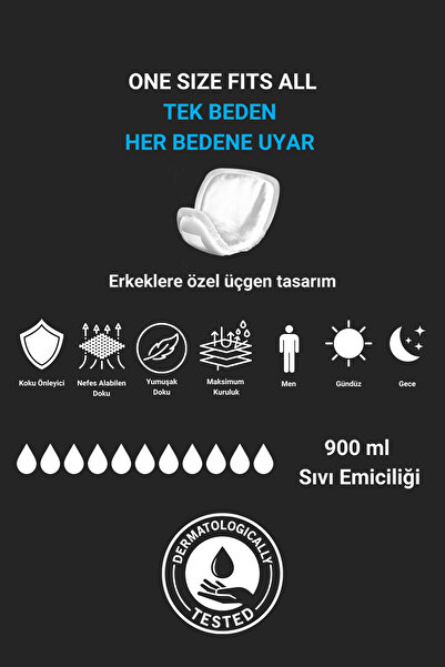 EVA Erkek Mesane Pedi 20'li Level 3 Üçgen Tasarım)