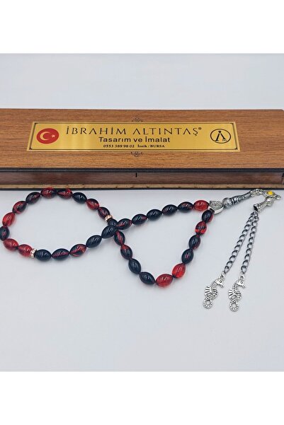 İbrahim Altıntaş SİYAH KIRMIZI ARPA KESİM DENİZ ATI ALPAKA PÜSKÜLLÜ ATEŞ KEHR...