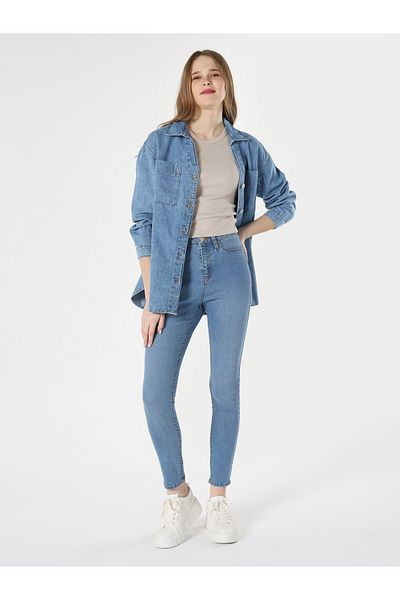 Colin's High Waist 760 Diana Blue Women's Jeans - Skinny Leg, Super Slim Fit Cl 1048828