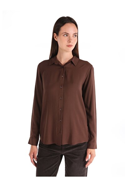 Colin's Women's Long Sleeve Regular Fit Shirt - Brown Cl 1050927