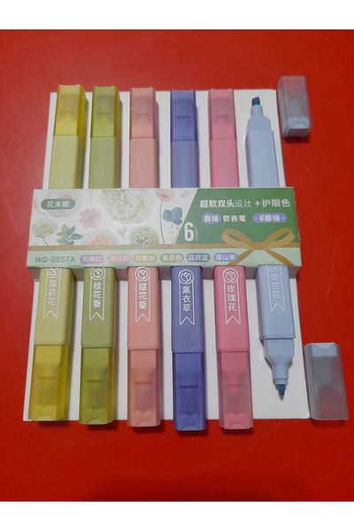 gebzeli Natural Colors 6-Piece Highlighter Set - Double Sided Use