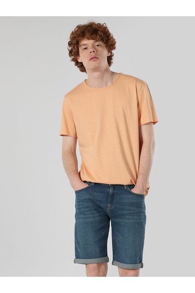 Colin's Regular Fit Crew Neck Basic Orange Men's Short Sleeve T-Shirt Cl 1058580
