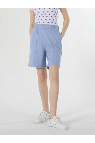 Colin's Orta Bel Normal Kesim Mavi Kadın Şort Cl1059069
