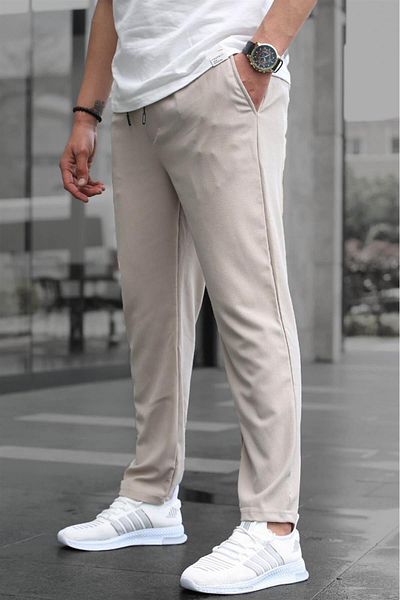 Madmext Beigefarbene, entspannte Herrenhose 6510