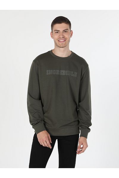 Colin's Green Regular Fit Men's Sweatshirt - Cl 1060127