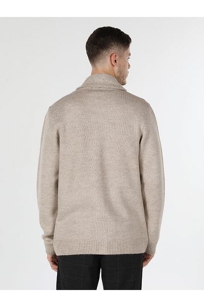 Colin's Men's Slim Fit Brown Cardigan - Buttoned, Cl 1059692
