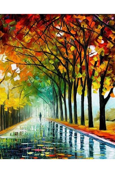 MARCEL SANAT Leonid Afremov Walking in the Forest Diamond Mosaic Painting 40x50cm