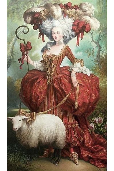 Marcel Kristal Tablo Queen And Her Sheep Marcel Art Diamond Mosaic Painting 43x76cm