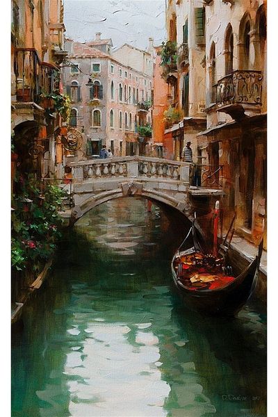 MARCEL SANAT Venetian Landscape Diamond Mosaic Painting 41x66cm