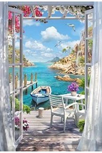 MARCEL SANAT Sea And Summer Scenery Diamond Mosaic Painting 40x55cm