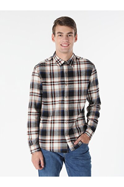 Colin's Бежева сорочка Slim Fit з довгими рукавами для чоловіків - Cl1061370