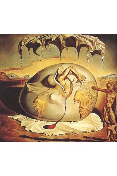 MARCEL SANAT لوحة فسيفساء ماسية للأطفال من سلفادور دالي يشاهدون ميلاد الرجل 64 × 58 سم