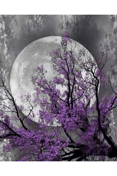 MARCEL SANAT Purple Tree Diamond Mosaic Painting (48X61)