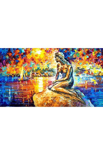 MARCEL SANAT Leonid Afremov Mermaid Diamond Mosaic Painting 70x40cm