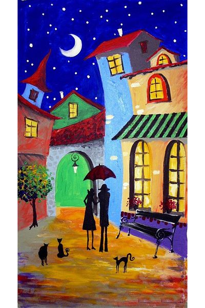 MARCEL SANAT Colorful Houses Pixart Art Diamond Mosaic Painting Diamond Turkey 35*60