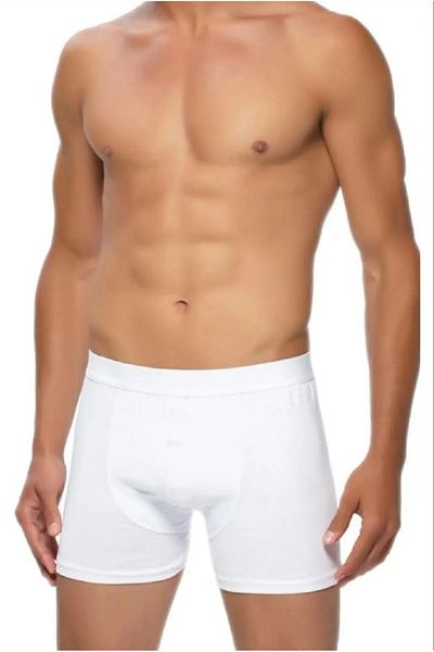 Makkam Home White Men's Boxers - Silver Lycra