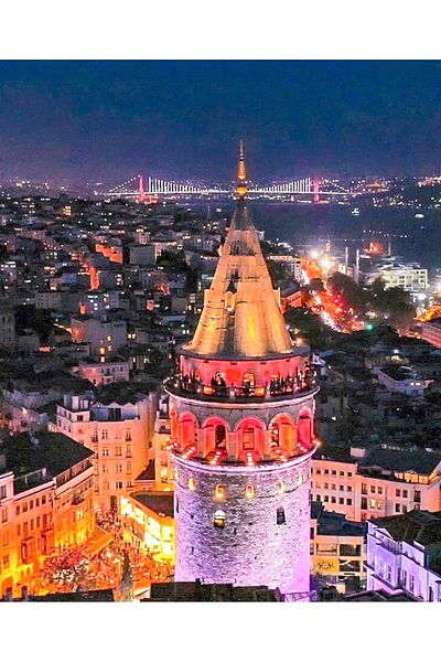 MARCEL SANAT Galata Tower Patterned Diamond Mosaic Painting - 46x58cm