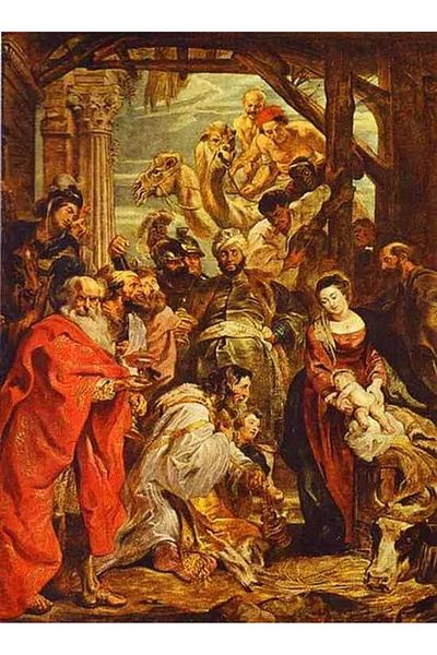 MARCEL SANAT Rubens - The Adoration Of The Magi Diamond Mosaic Painting 48x66cm