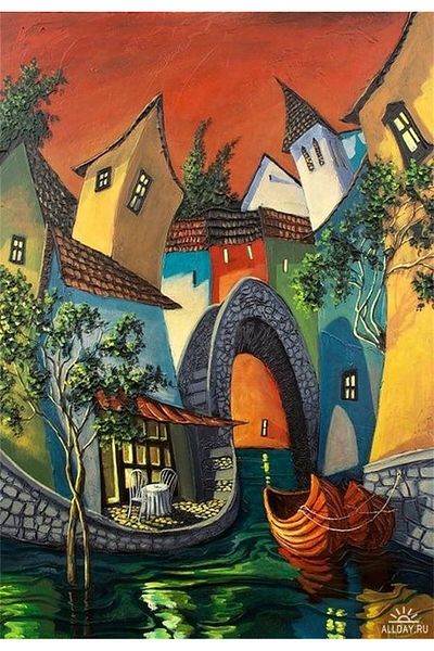MARCEL SANAT Colorful Trapezoid Venetian Diamond Mosaic Painting 41x58cm