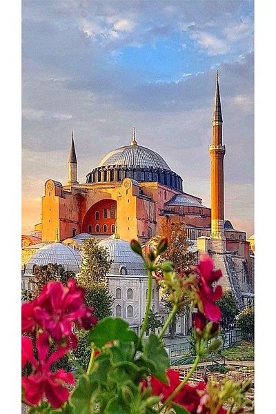MARCEL SANAT Hagia Sophia Mosque Apple Mosaic Painting 41*74