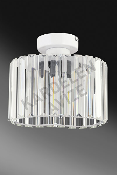 Kraliçe Beyaz B.plafonyer Kristal Taşlı Lüks Avize