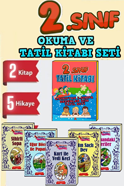 GÖNÜL YAYINCILIK 2.sınıf Özel Tatil Seti (TATİL KİTABI- HİKAYE SETİ)
