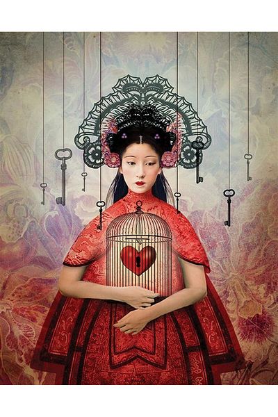 Marcel Kristal Tablo Chinese Princess Marcel Art Diamond Mosaic Painting 46x58cm
