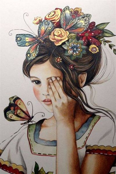 MARCEL SANAT Beauty in My Hair Diamond Mosaic Painting 38x56cm