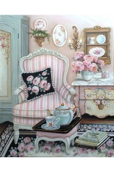 MARCEL SANAT Pink Sofa Diamond Mosaic Painting 46x56cm