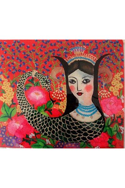 MARCEL SANAT Shahmeran Diamond Mosaic Painting in Flowers 81x71cm