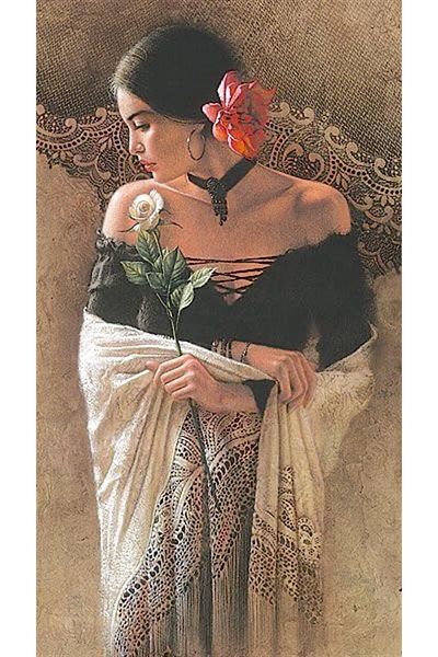 MARCEL SANAT 33x61cm Spanish Girl Diamond Mosaic Painting