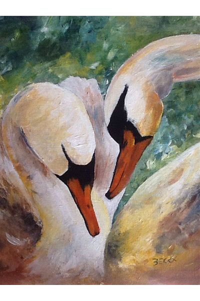 MARCEL SANAT Swans Diamond Mosaic Painting 37x50 Cm