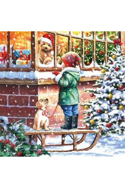 MARCEL SANAT Christmas Morning Marcel Art Diamond Mosaic Painting 51x51cm