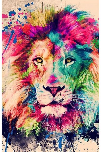 MARCEL SANAT Colorful Lion Diamond Mosaic Painting 33X51Cm