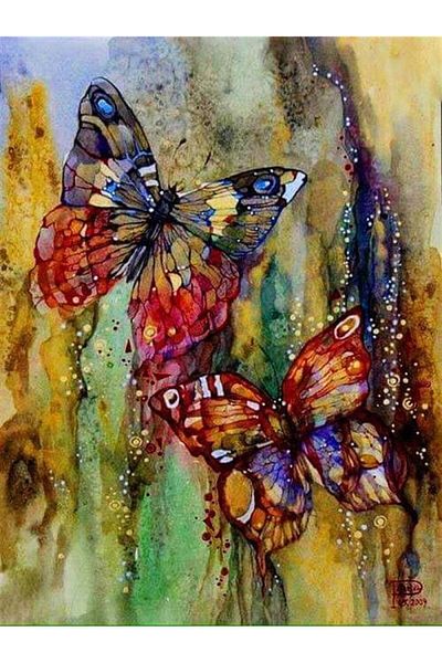 MARCEL SANAT Glittering Butterflies Diamond Mosaic Painting 48x64cm