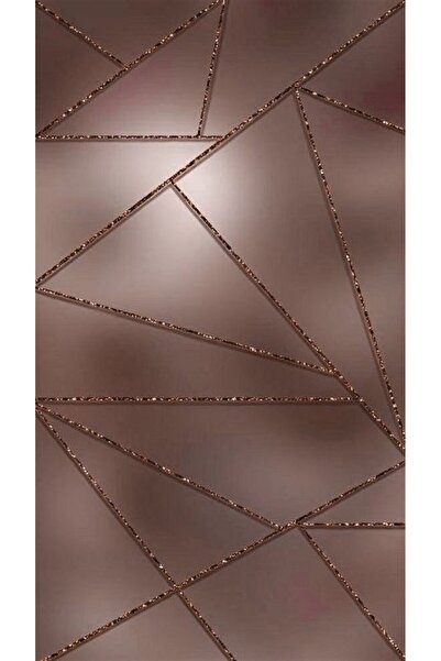 Marcel Kristal Tablo Kahverengi Üçgen Desen Marcel Sanat Elmas Mozaik Tablo 5...