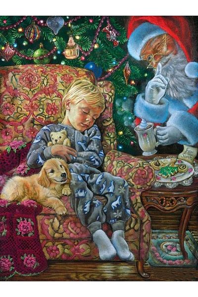 MARCEL SANAT Santa's Surprise Diamond Mosaic Painting 43x56cm