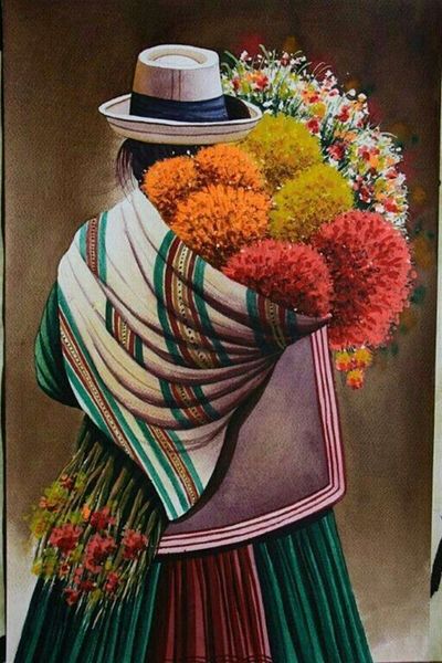 Marcel Kristal Tablo Florist Woman Marcel Art Diamond Mosaic Painting 46x66cm