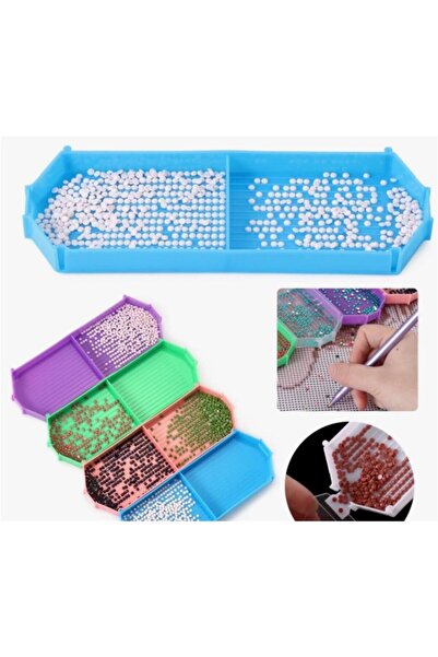 MARCEL SANAT Mavi Çift Taraflı Taş Tabağı Marcel Sanat Elmas Mozaik Tablo