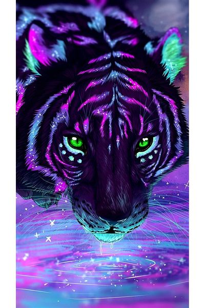 MARCEL SANAT Marcel 36x61 Lighted Tiger
