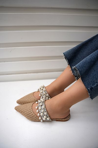 LAMİNTA Papuci de damă Rosie Beige Stone Stone