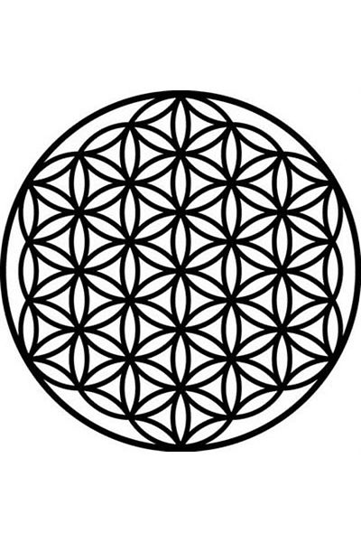 MARCEL SANAT Flower of Life Black and White Diamond Mosaic Painting 35X35 cm