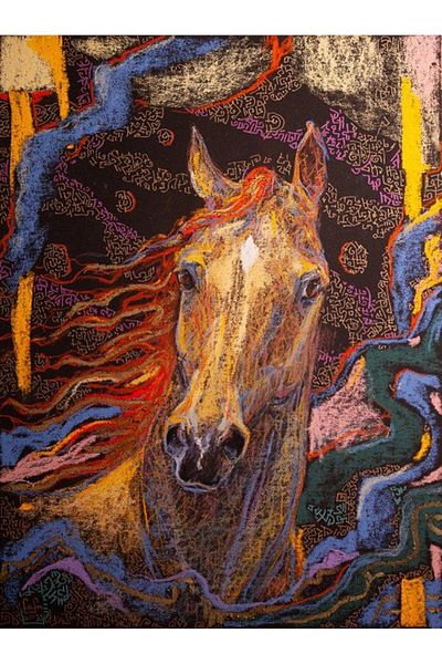 MARCEL SANAT Colorful Horse Marcel Art Diamond Mosaic Painting 58x79cm